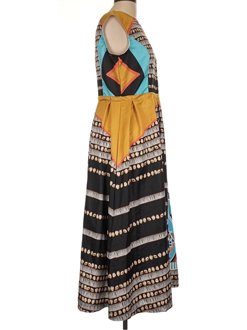 K LOOKINGHORSE Native American Indigenous Owned Authentic Designer Dress Large - Picture 3 of 9